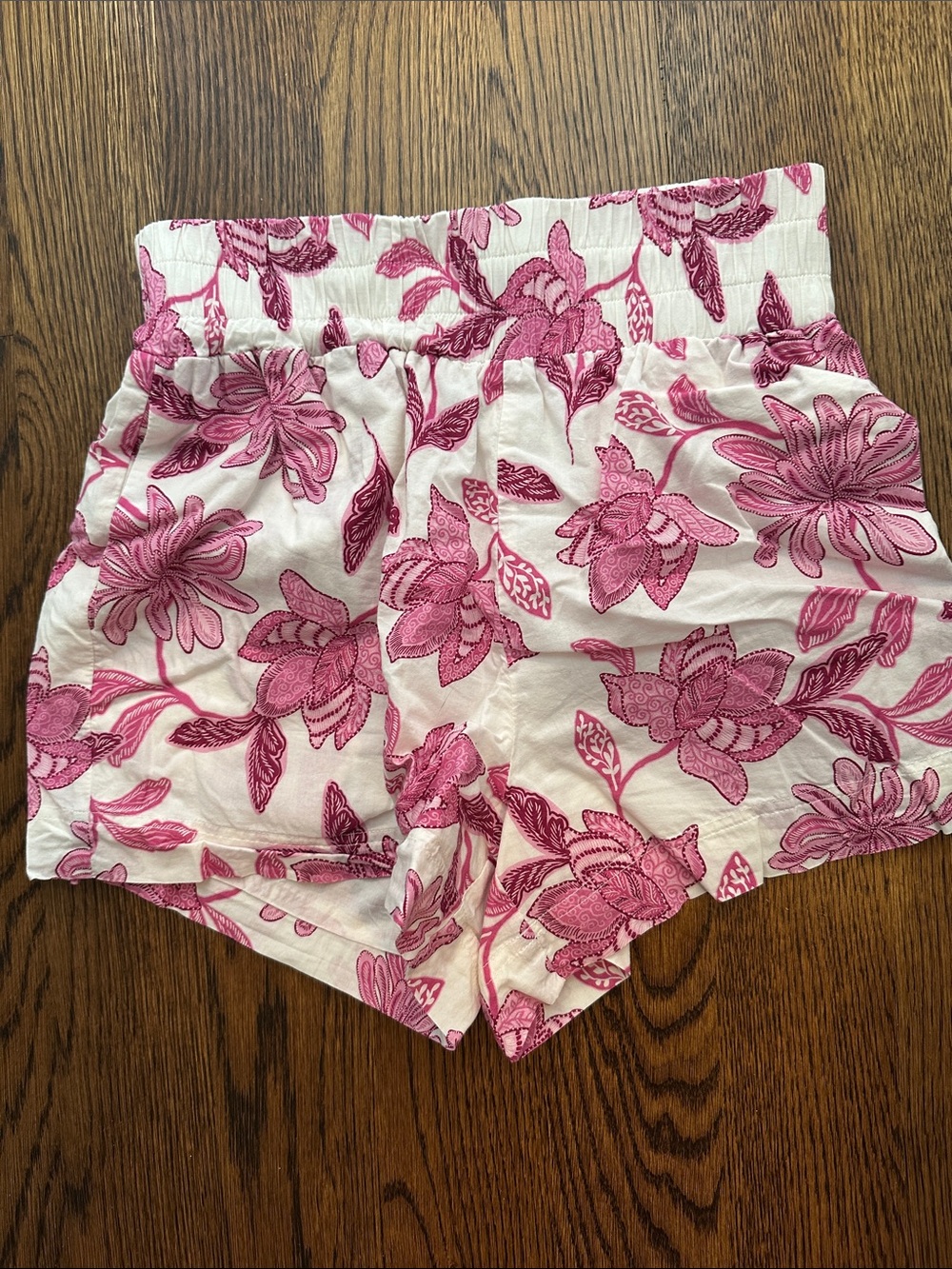 Generation Love White Shorts with Pink Floral Print